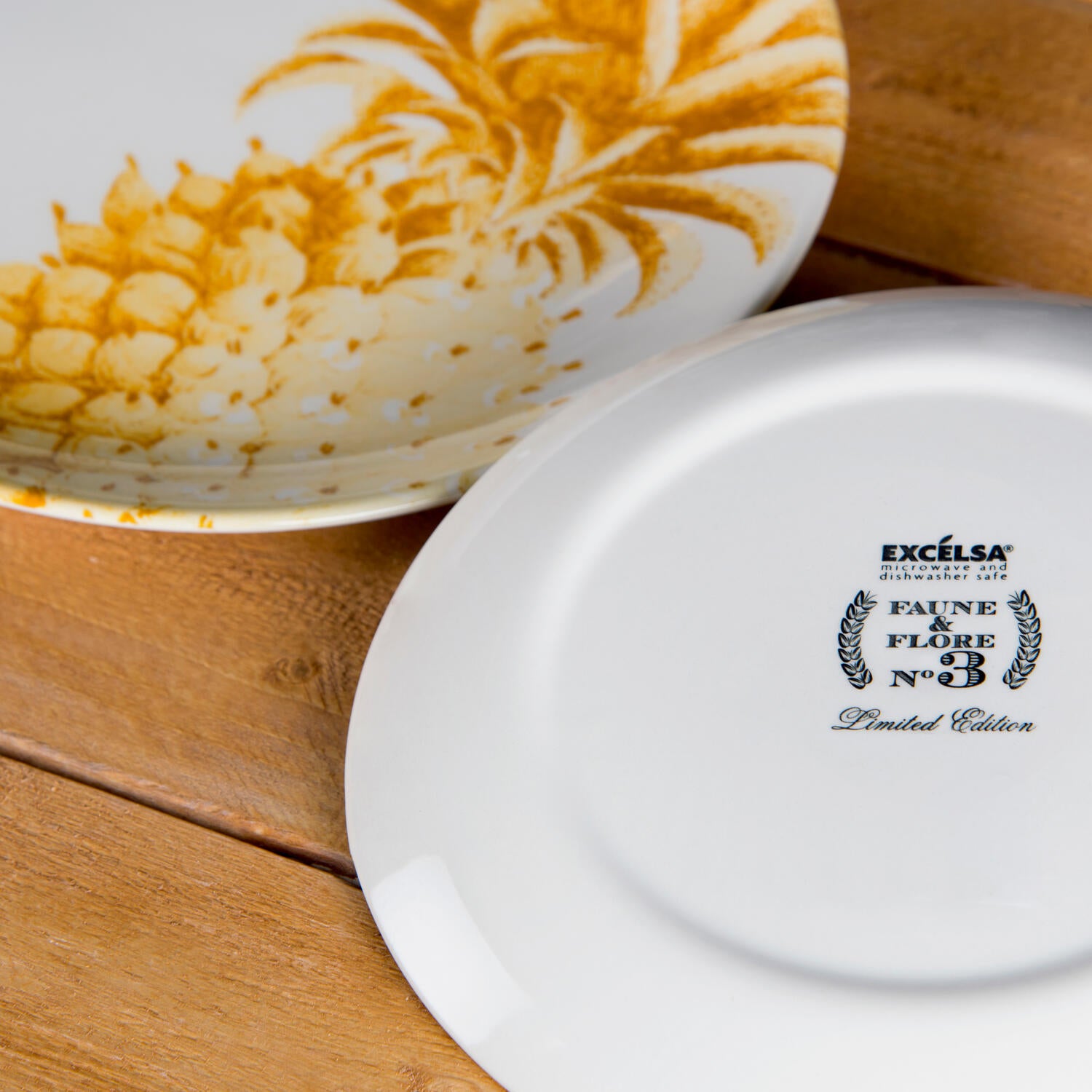 Faune & Flore middagstallerken, ananas, gul - 27 cm